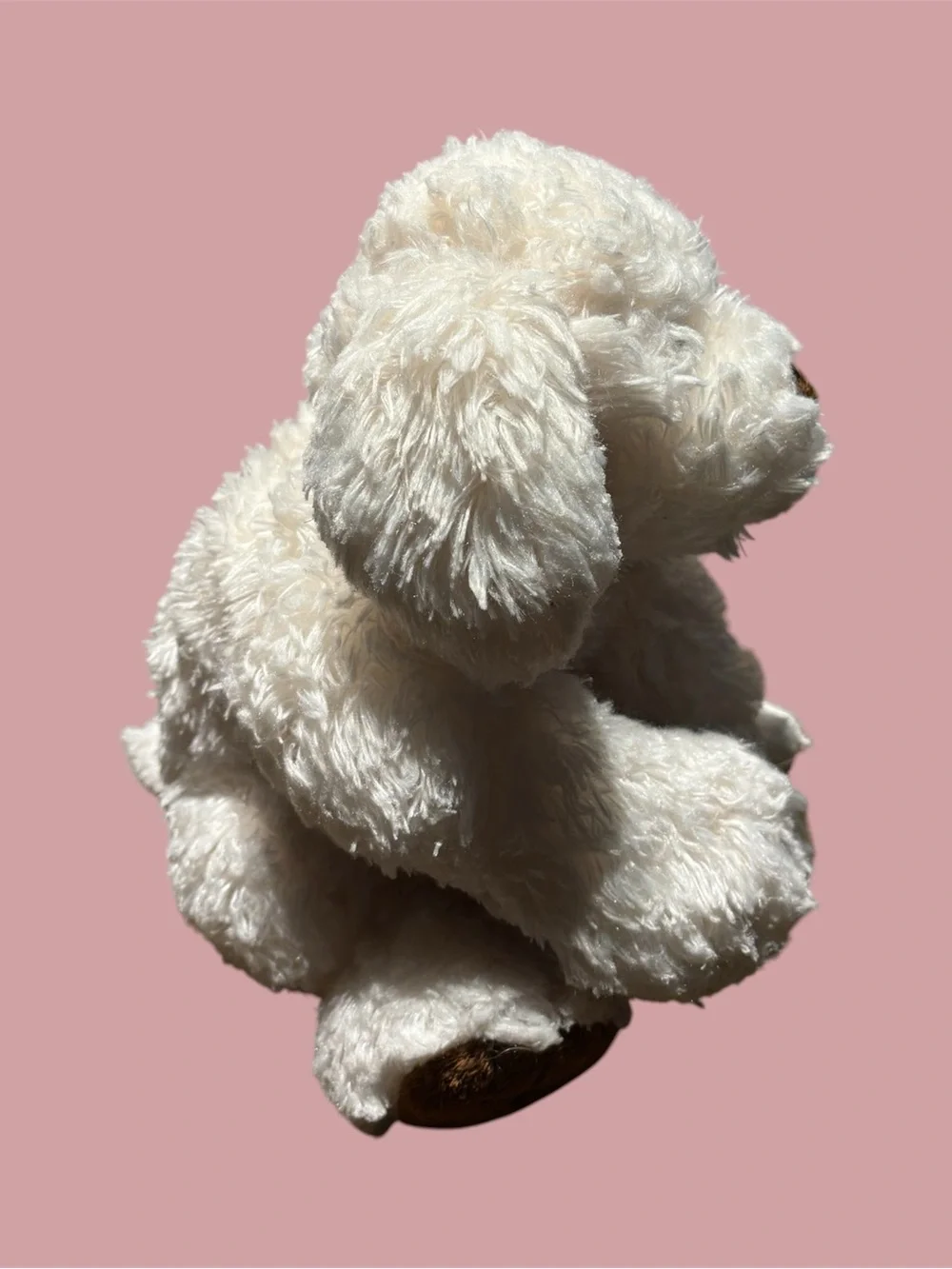 Ty Classic Rabble Dog Plush Beige Shaggy Long Hair Brown Nose Floppy 14”